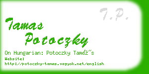 tamas potoczky business card